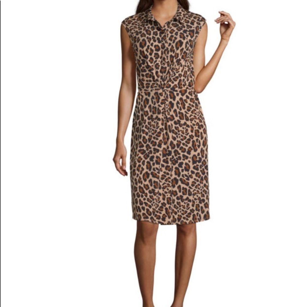 NWT Worthington  Dress W/ Leopard Print